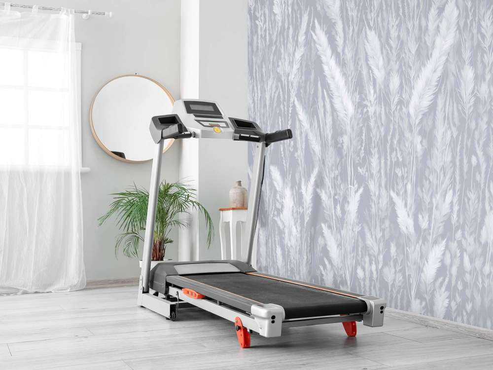 Mur de graminées des champs - bleu