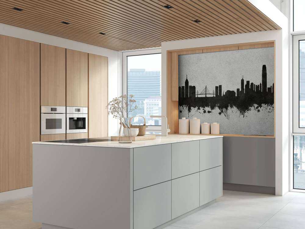 Aquarelle skyline, Hong Kong