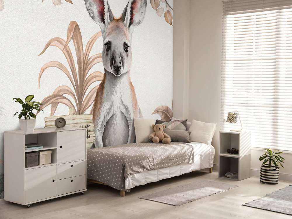 Bébé kangourou de la jungle taupe