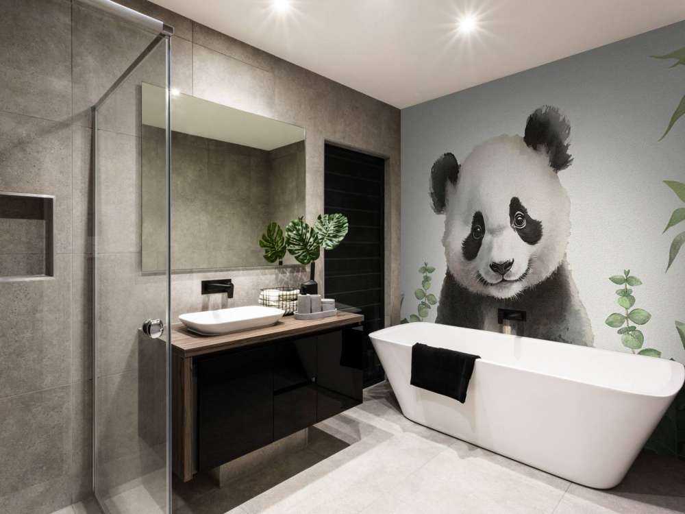 Bébé panda dans la jungle