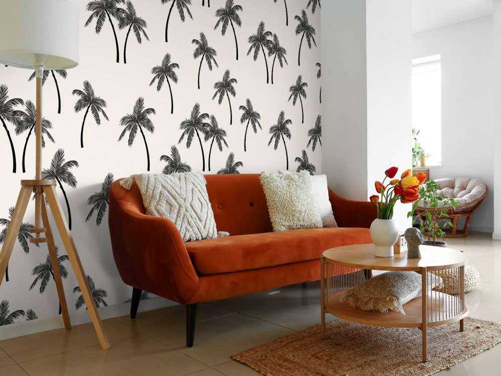 Motif avec palmiers