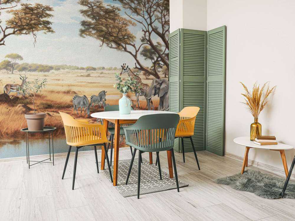 Paysage de safari en couleur