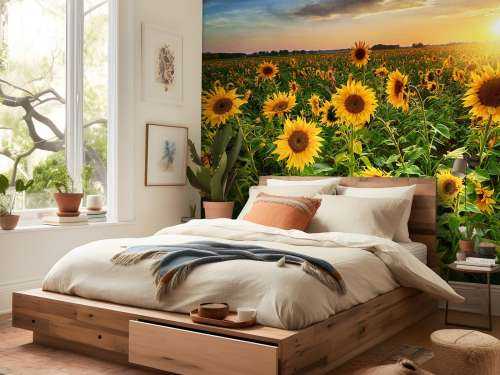Un beau champ de tournesols