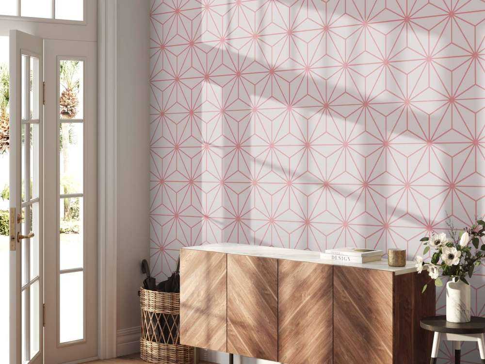 Motif Etoiles géométriques, blanches