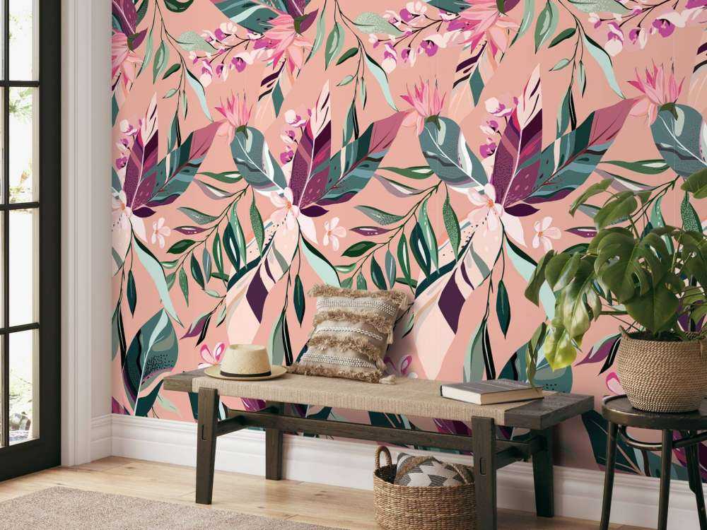 Motif Fleurs, rose