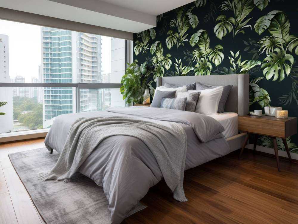 Motif vert avec des feuilles