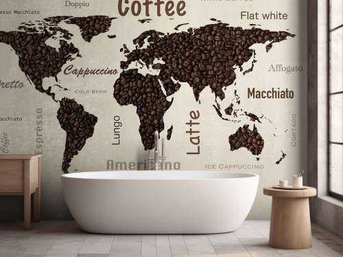 Carte du monde du café