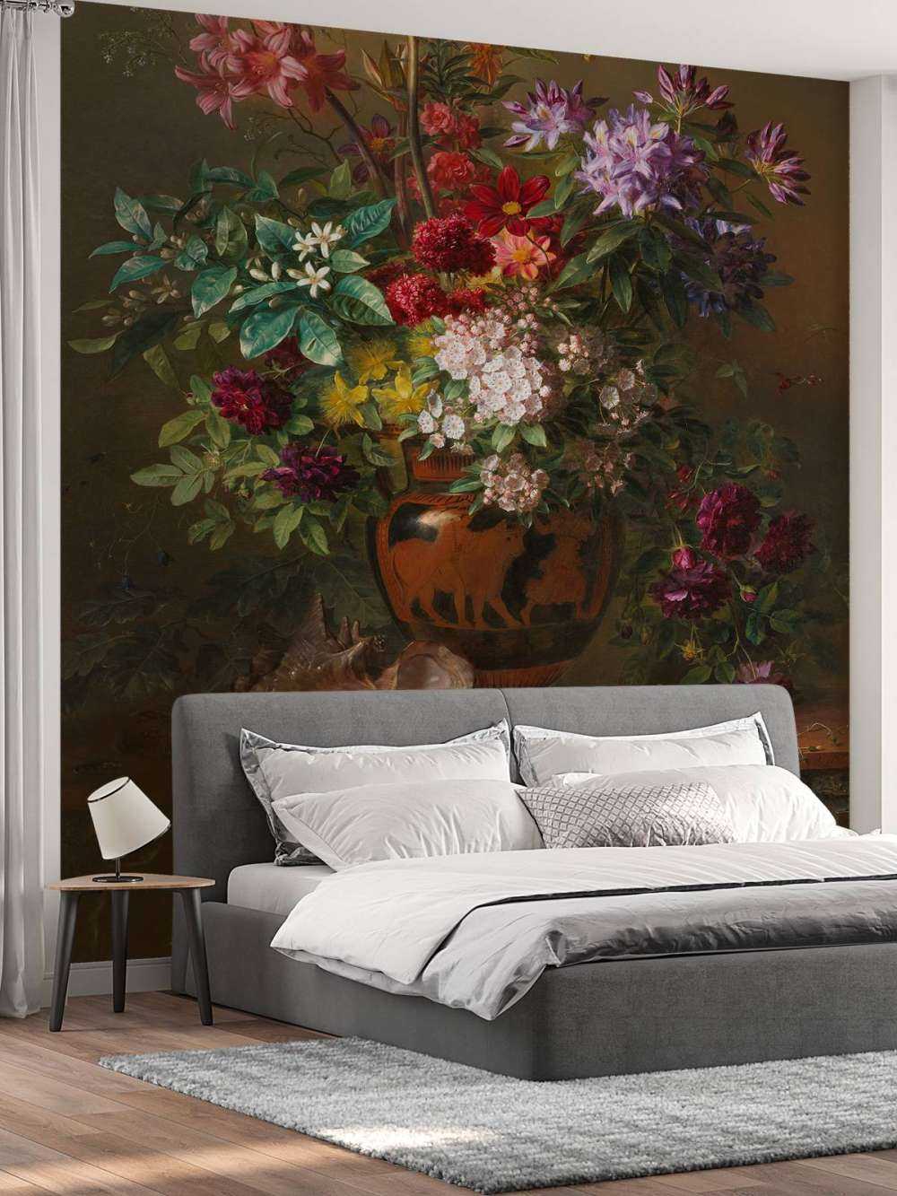 Nature morte aux fleurs dans un vase grec