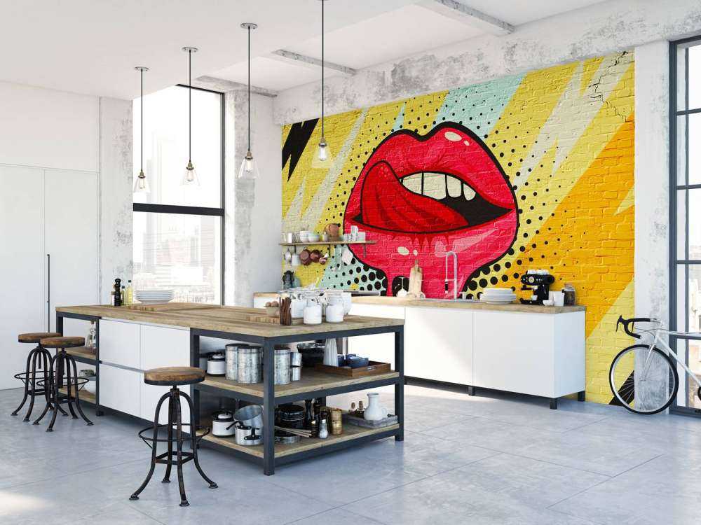 Graffiti d'une bouche