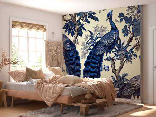 Splendeur du paon bleu royal