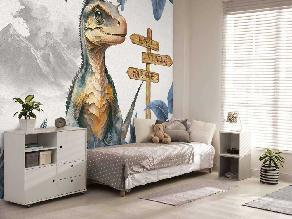 Bébé vélociraptor dans la jungle bleue