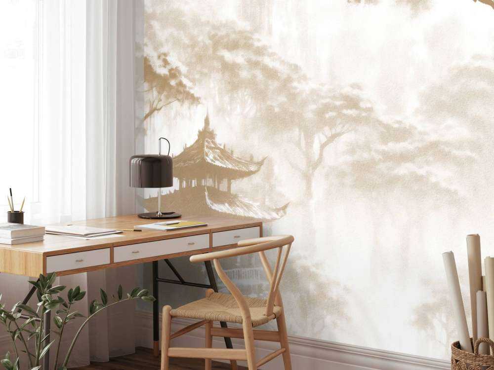 Pavillon Oriental Brumeux, taupe