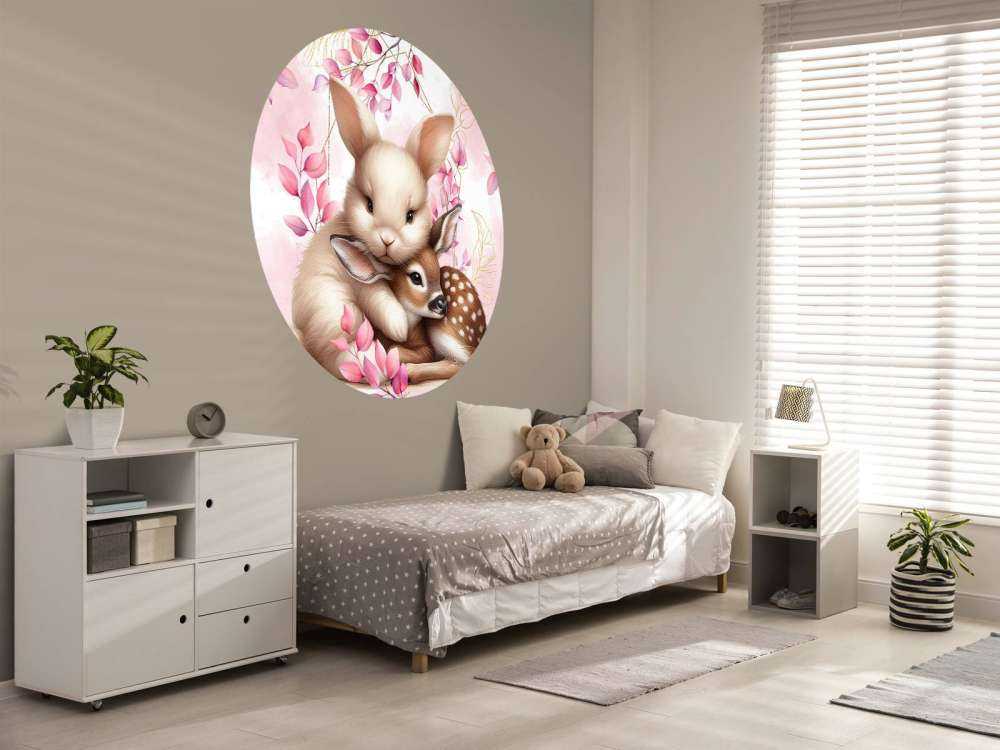 Lapin aimant et faon