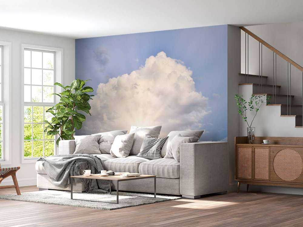 Les rayons du soleil à travers les nuages