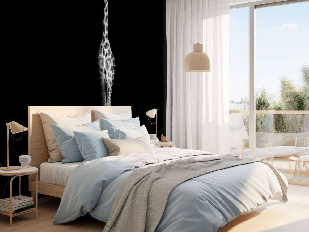 Girafe en noir et blanc