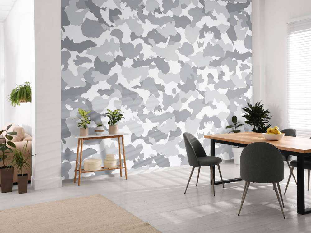 Motif l'armée, gris
