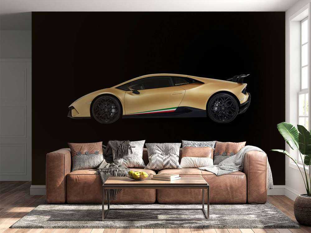 Lamborghini Huracán - Côté, noir