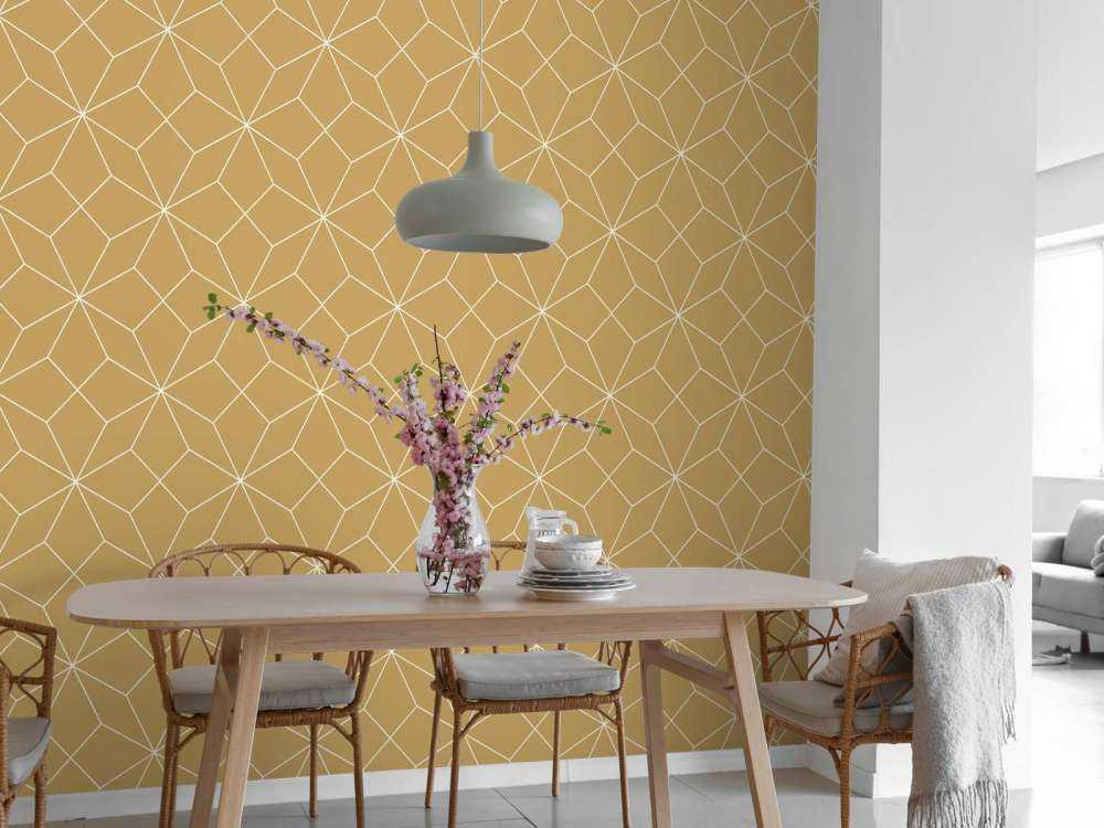Motif Lignes abstraites, blanc