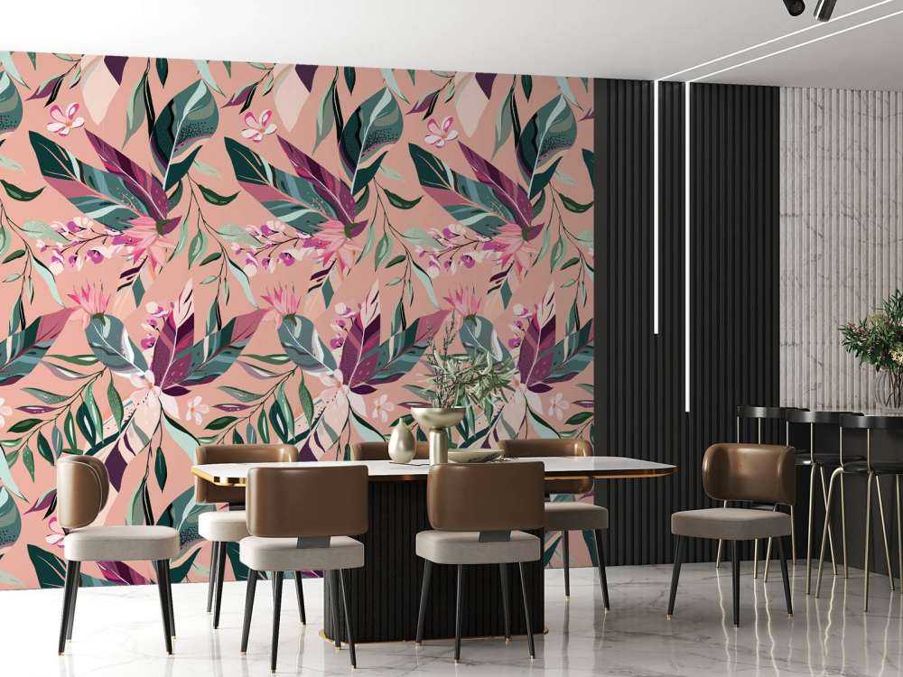 Motif Fleurs, rose