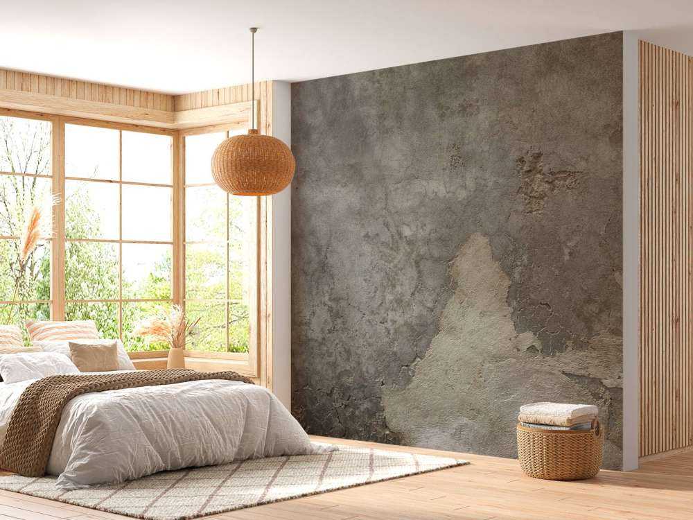 Béton fissuré avec stucco