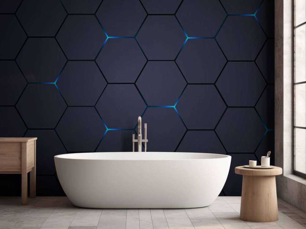 Hexagones gris foncé