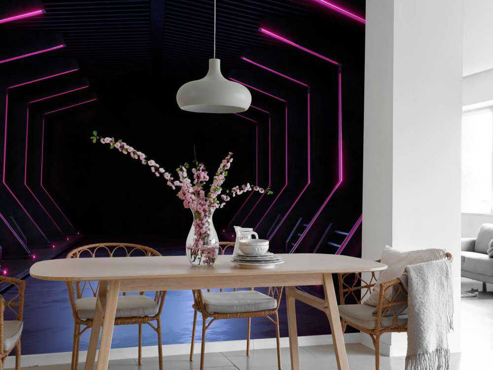 Couloir lumineux en 3D