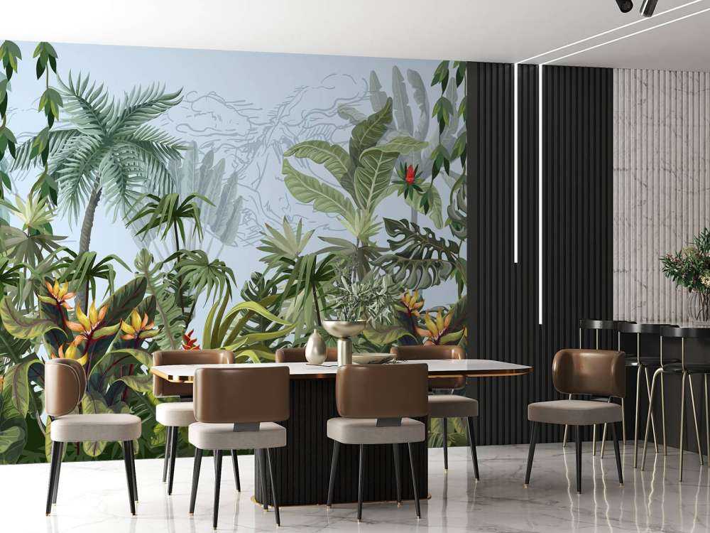 Arbres et fleurs de la jungle