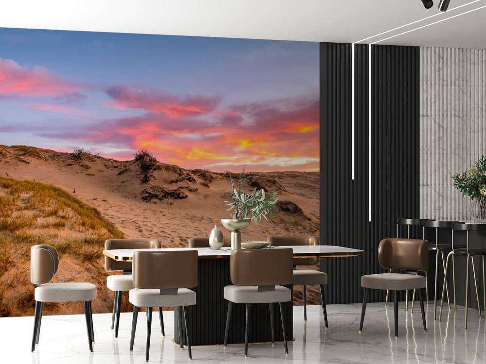 Coucher de soleil depuis les dunes