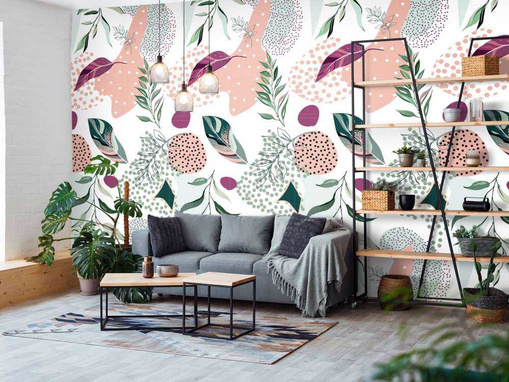 Motif Fleurs et brindilles