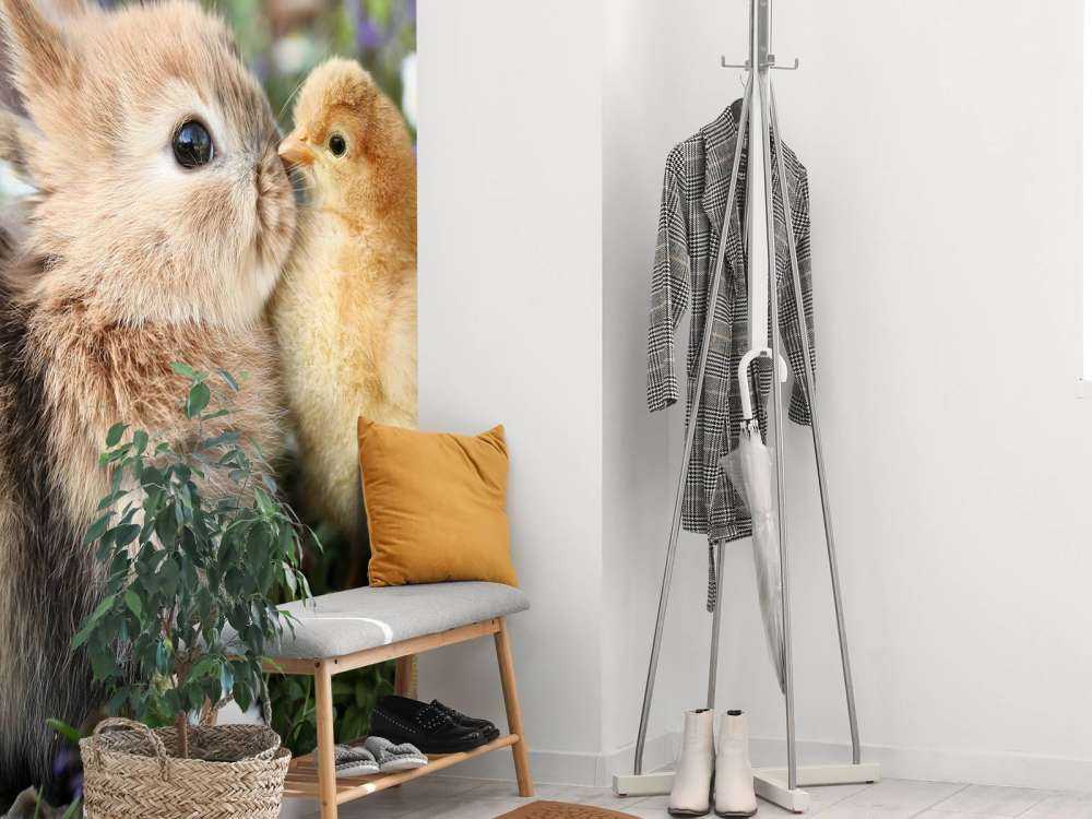 Lapin et poussin