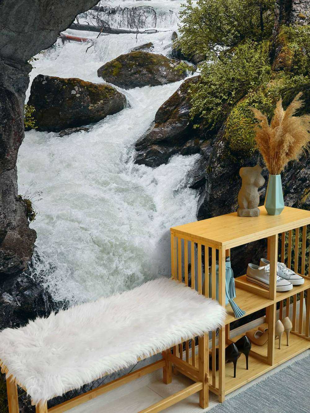 Pont et chute d'eau