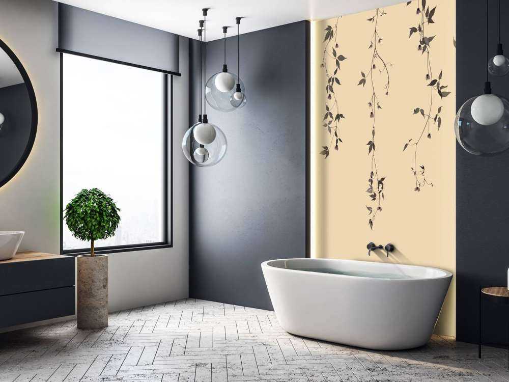 Brins de clématite sur beige