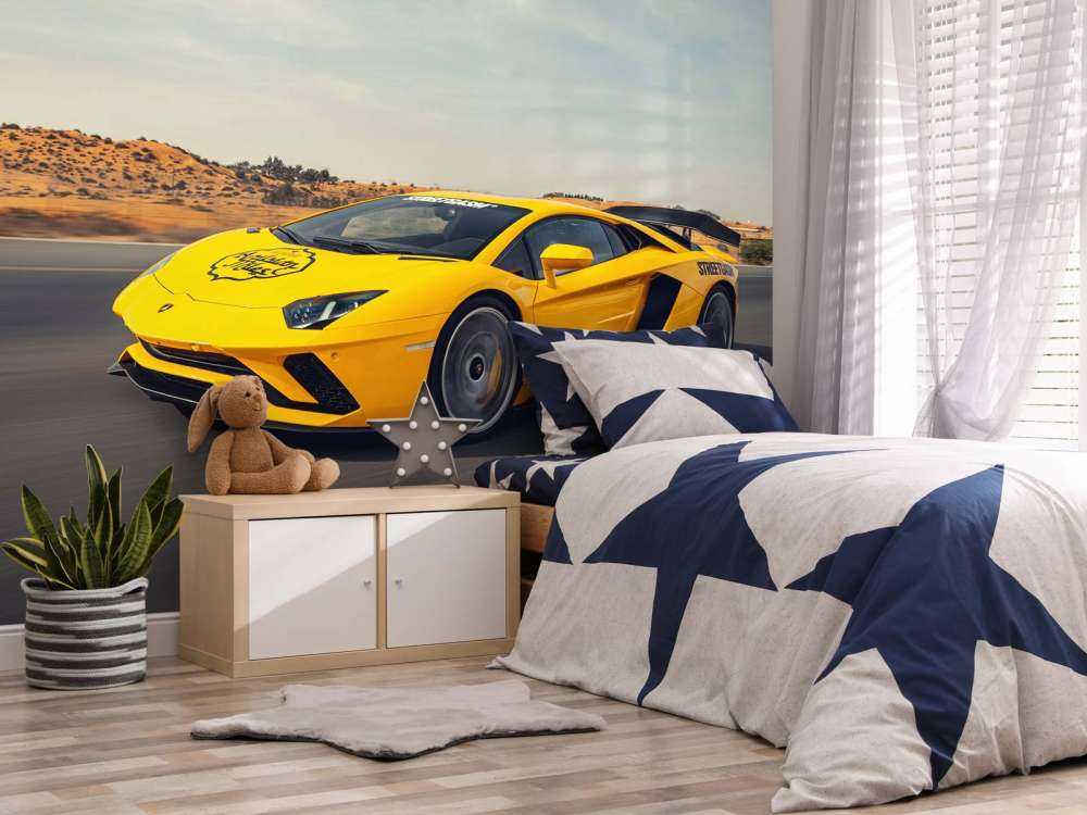 Lamborghini Aventador en action