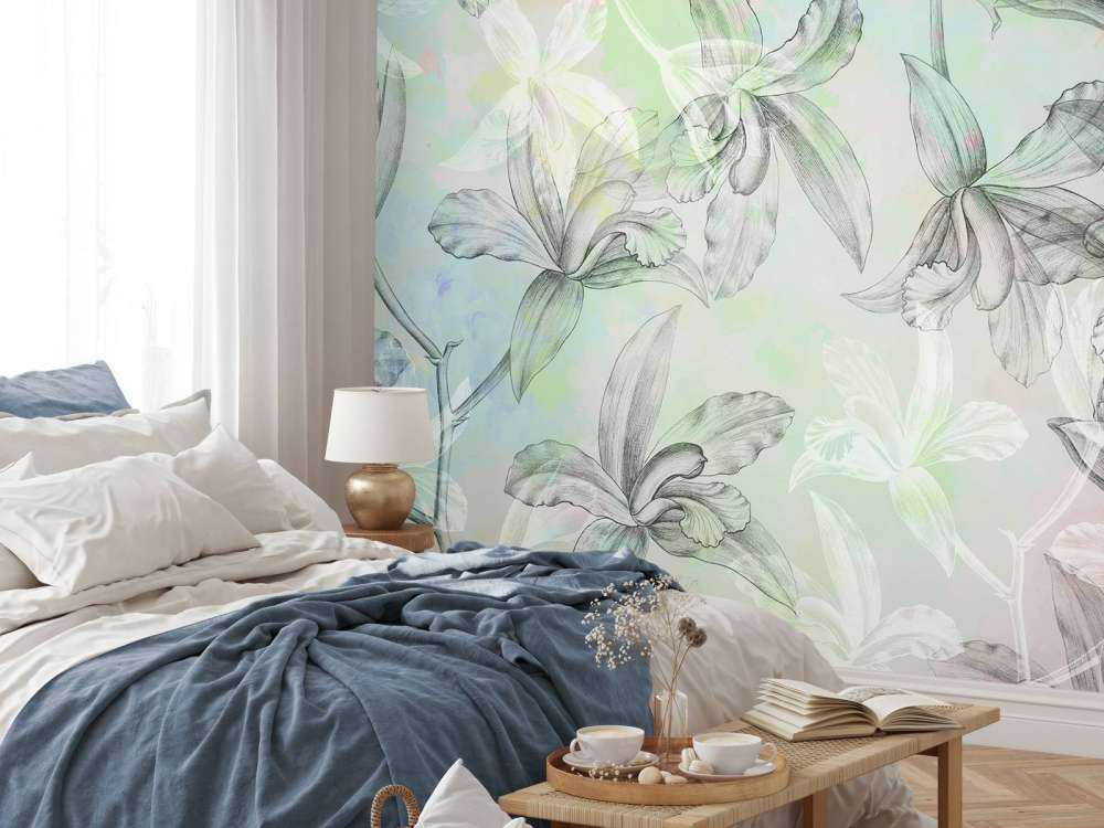 Harmonie d'orchidées aquarelle