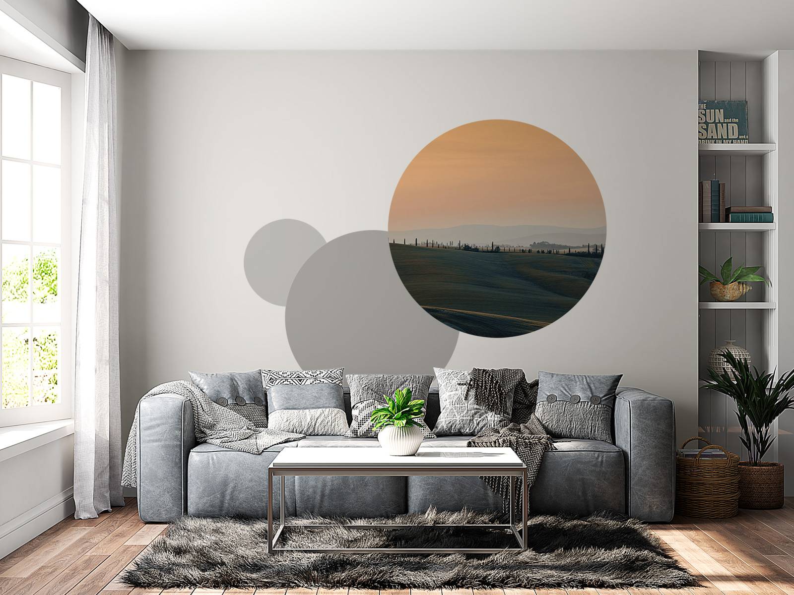 Lueur orange sur un paysage italien