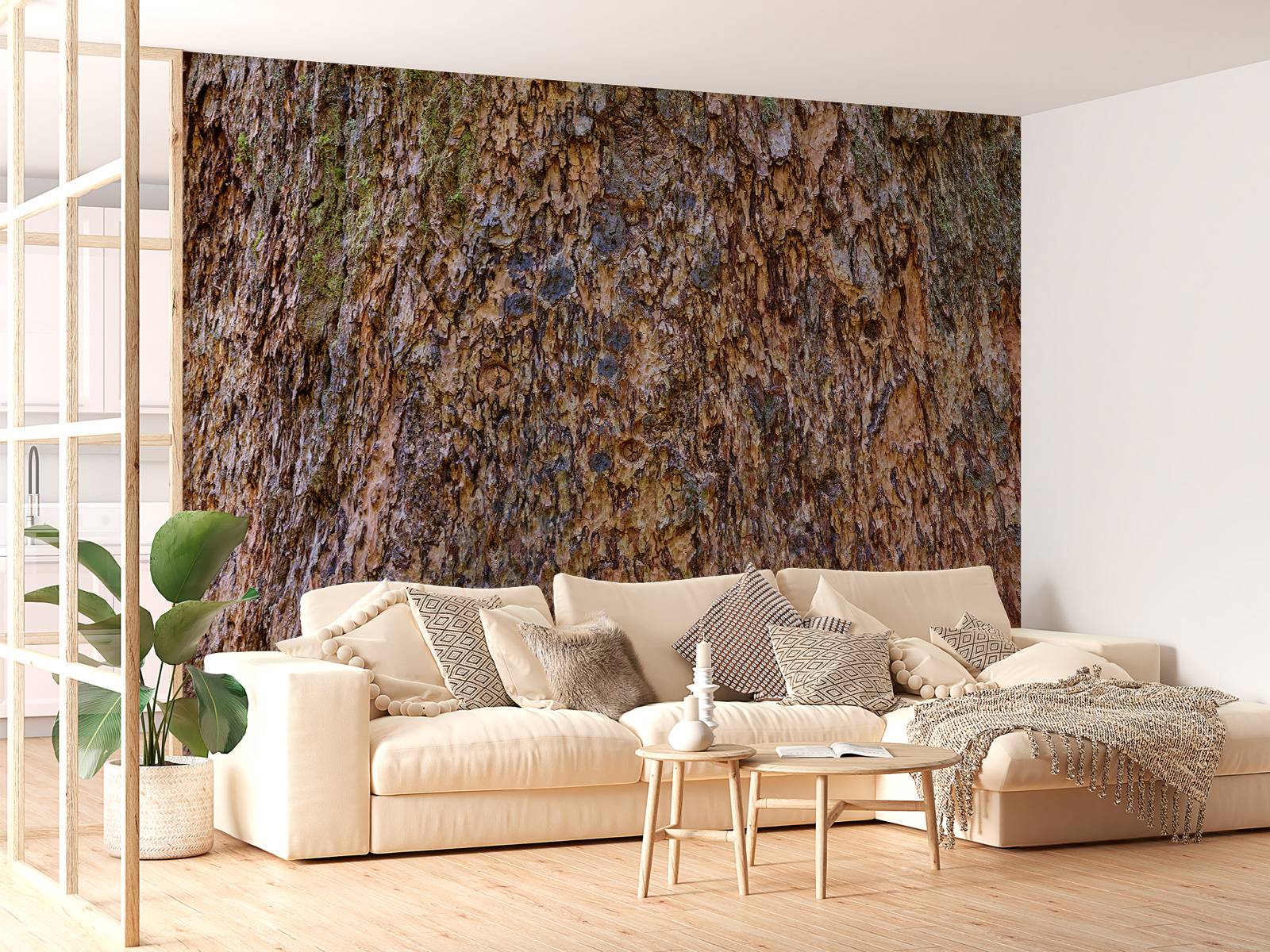 Écorce d'arbre marron