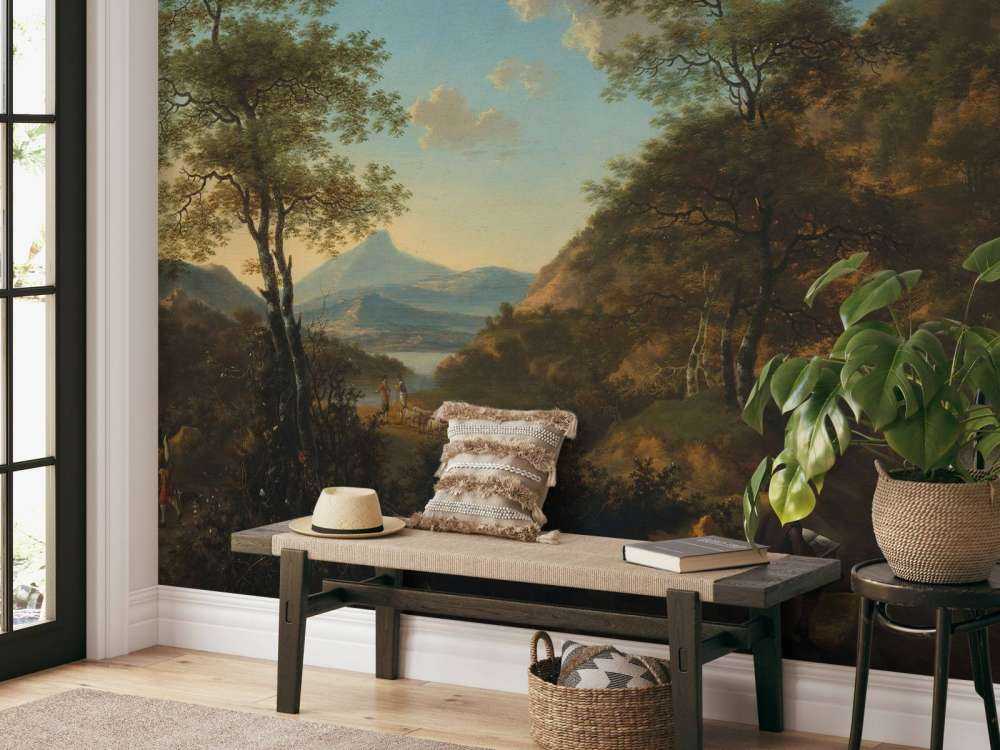 Paysage italien avec artiste