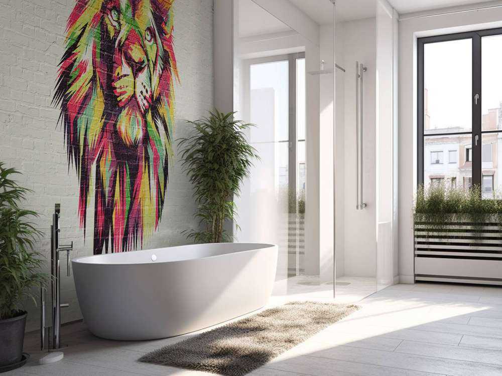 Graffiti d'un lion
