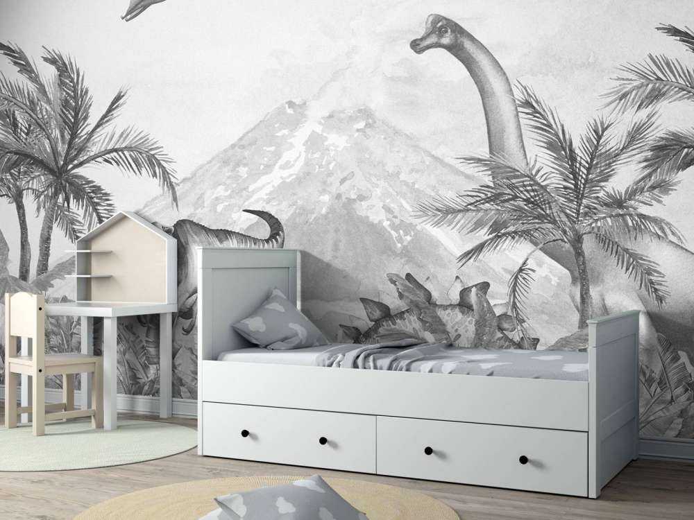 Dinos en noir et blanc