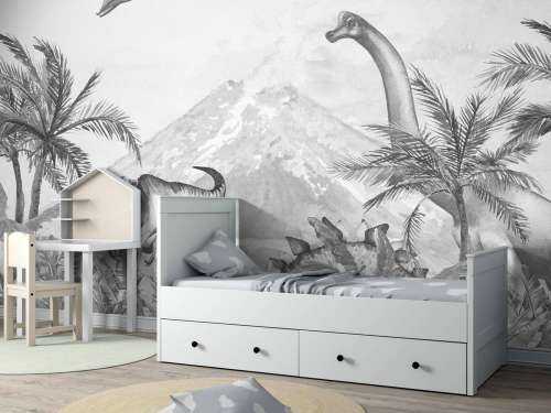 Dinos en noir et blanc