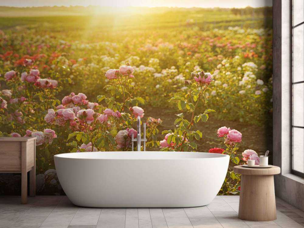 Un champ de roses