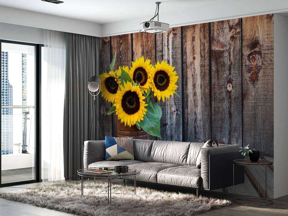 Vase avec des tournesols