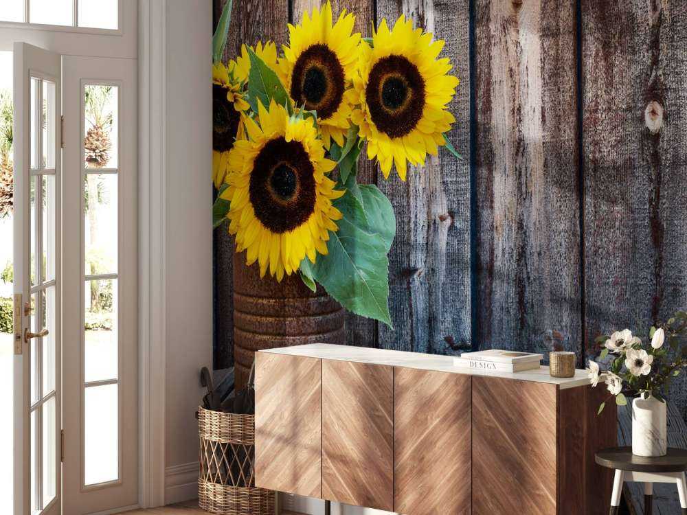 Vase avec des tournesols