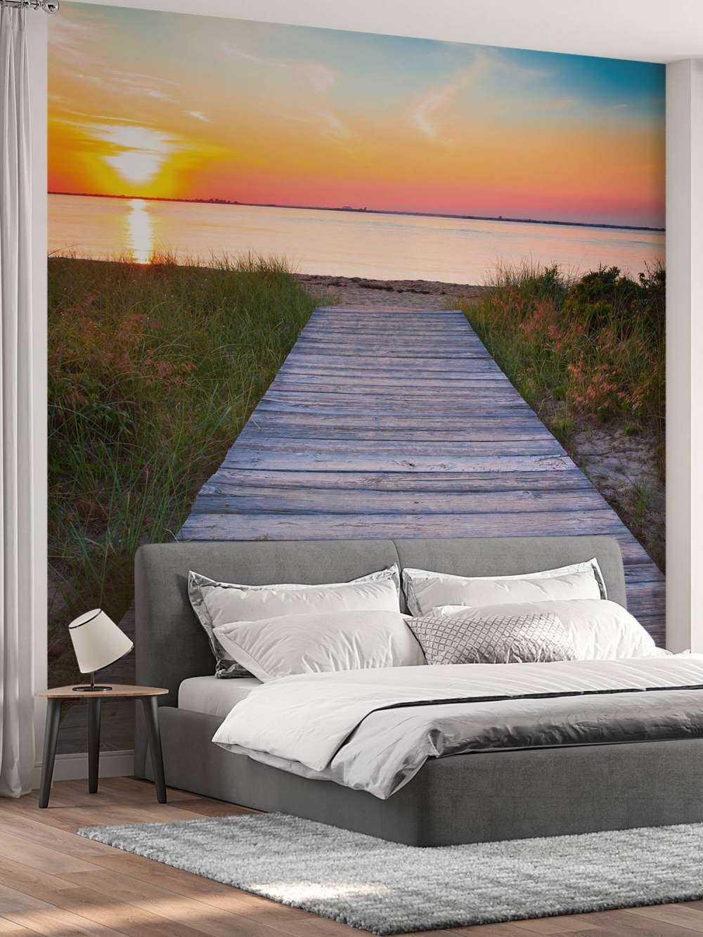 Plage et route en bois