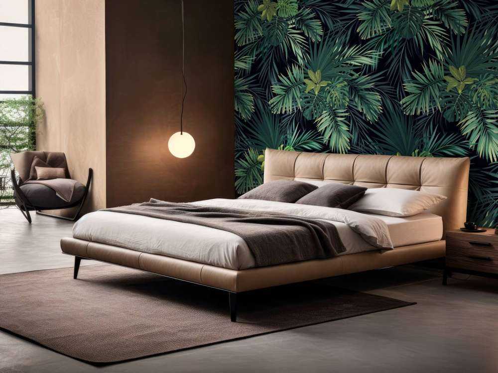 Motif avec belles feuilles vertes