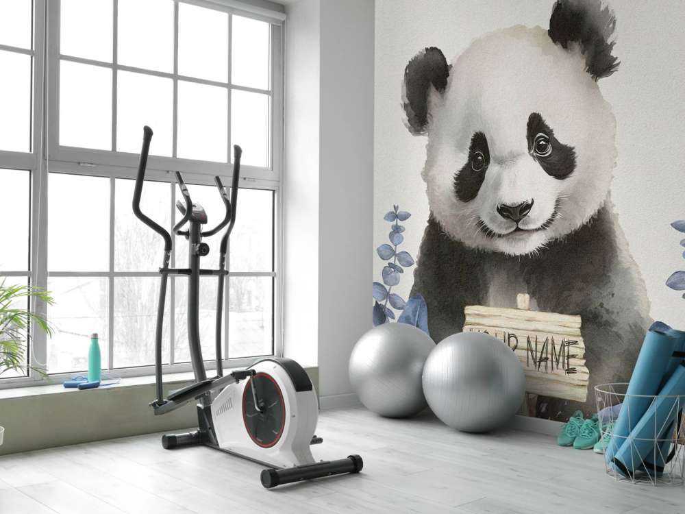 Bébé panda dans la jungle bleue