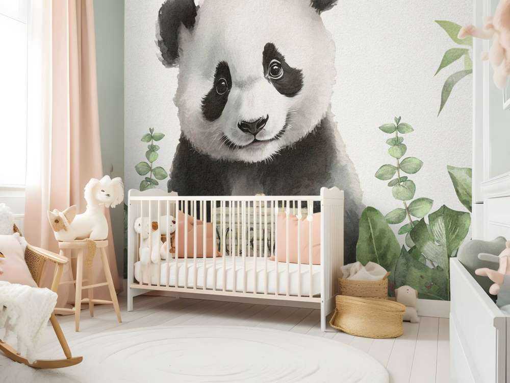 Bébé panda dans la jungle