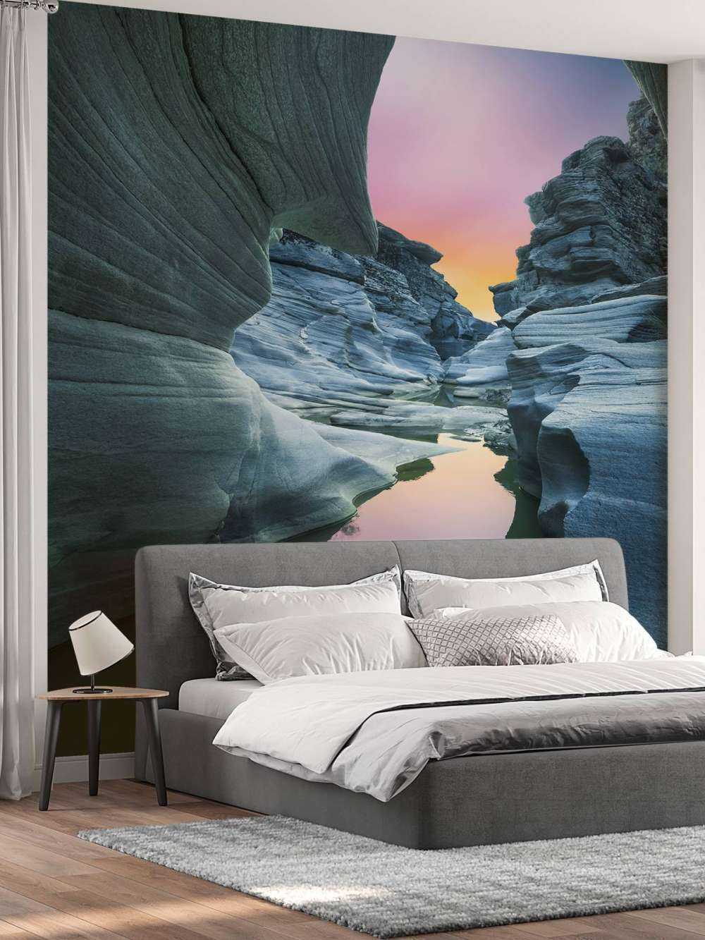 Grotte avec ciel coloré
