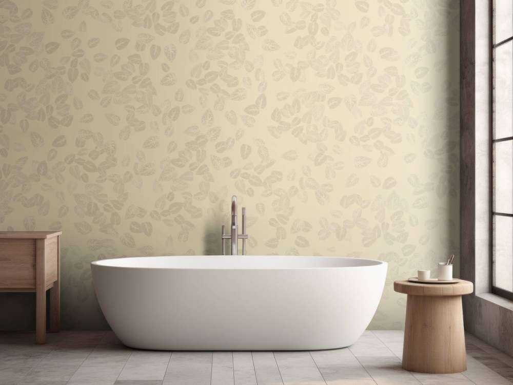 Petites feuilles sur beige