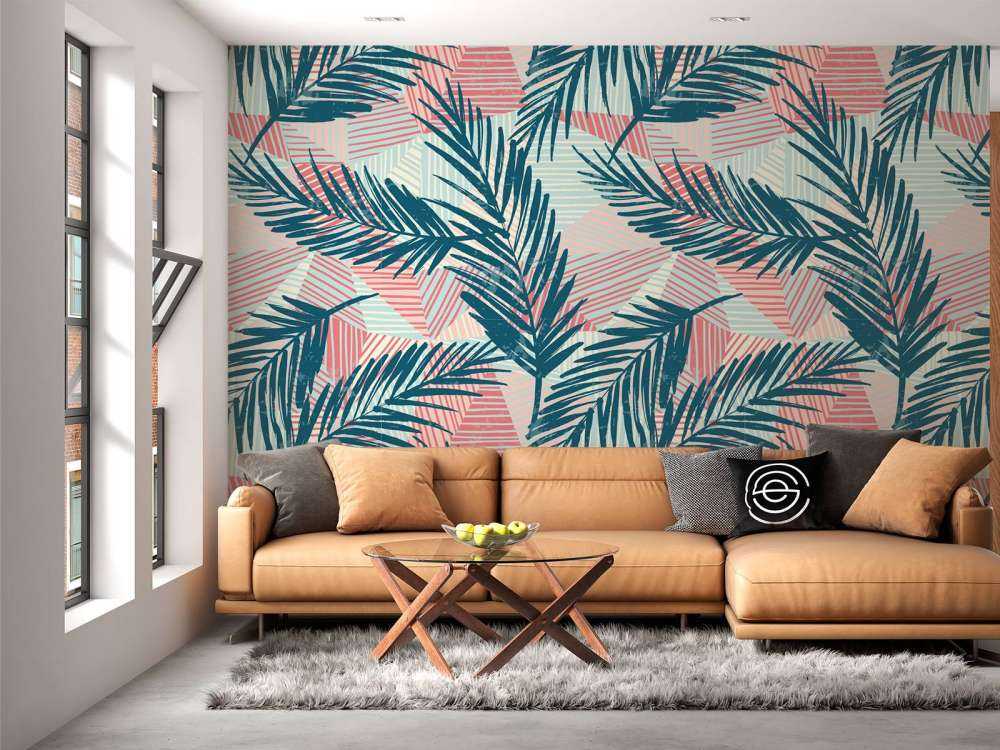 Feuilles de palmier abstraites